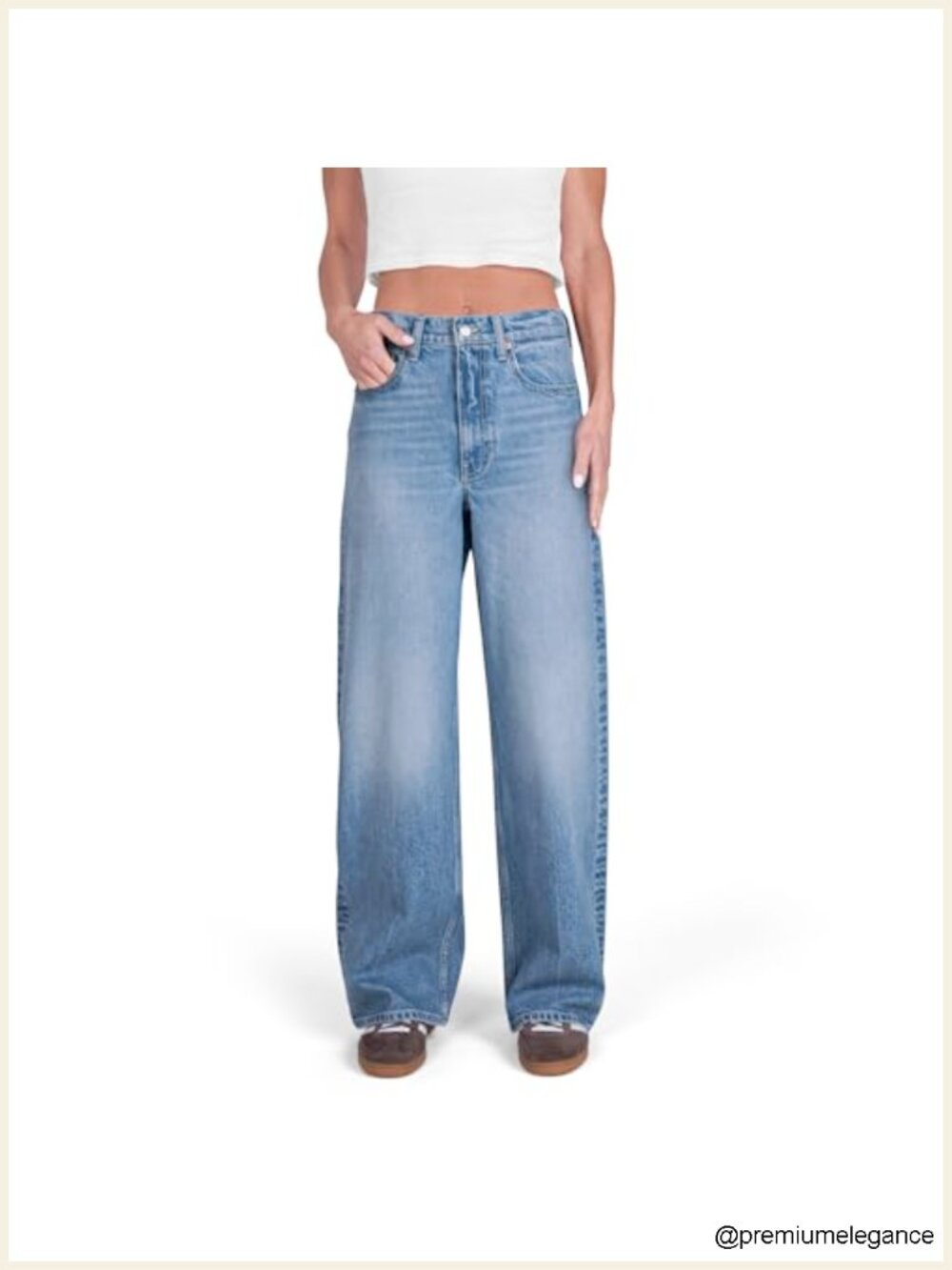 Women's High Rise Loose Straight Wide Leg Jeans